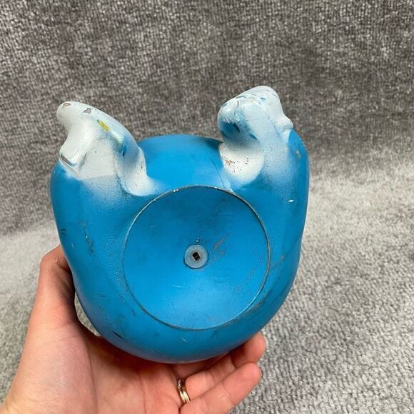 Vintage 1967 Uneeda Doll Co Plum Pees Rubber Blue Toy - Picture 6 of 7